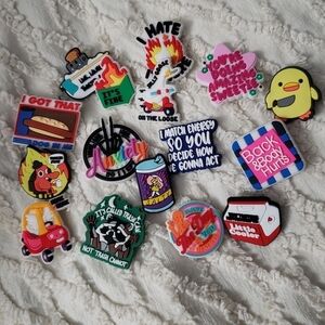 Colorful Clog Cartoon Shoe Charms Set